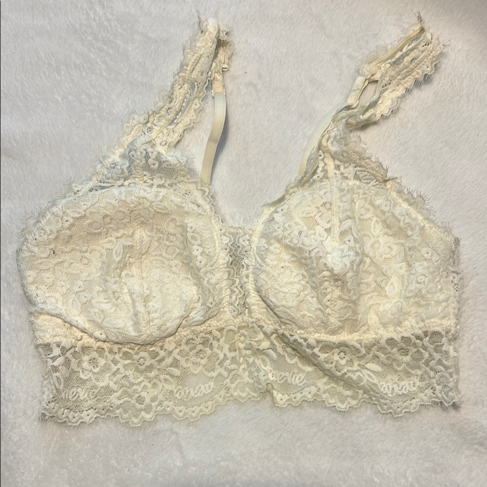 Aerie Cream Lace Bralette Intimates